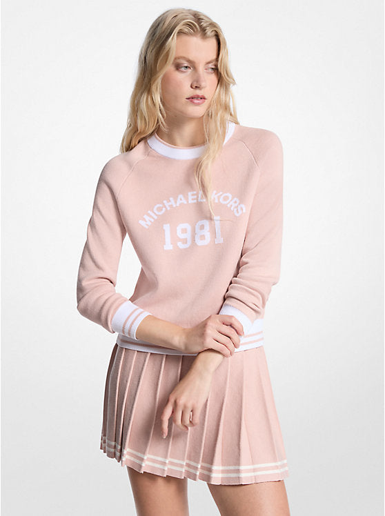 𝐌𝐈𝐂𝐇𝐀𝐄𝐋 𝐊𝐎𝐑𝐒    Suéter de mezcla de algodón con logotipo MK0058