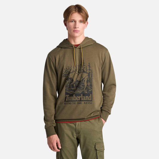 𝐓𝐈𝐌𝐁𝐄𝐑𝐋𝐀𝐍𝐃        Sudadera con capucha de bucle gráfico para hombre TIM46