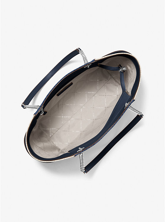 𝐌𝐈𝐂𝐇𝐀𝐄𝐋 𝐊𝐎𝐑𝐒     Bolso de hombro grande con logo de la firma Jet Set en bloques de color  MK0054