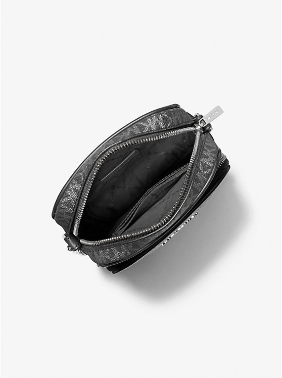 𝐌𝐈𝐂𝐇𝐀𝐄𝐋 𝐊𝐎𝐑𝐒     Bolso bandolera mediano Jet Set con logotipo metálico de la firma MK0057