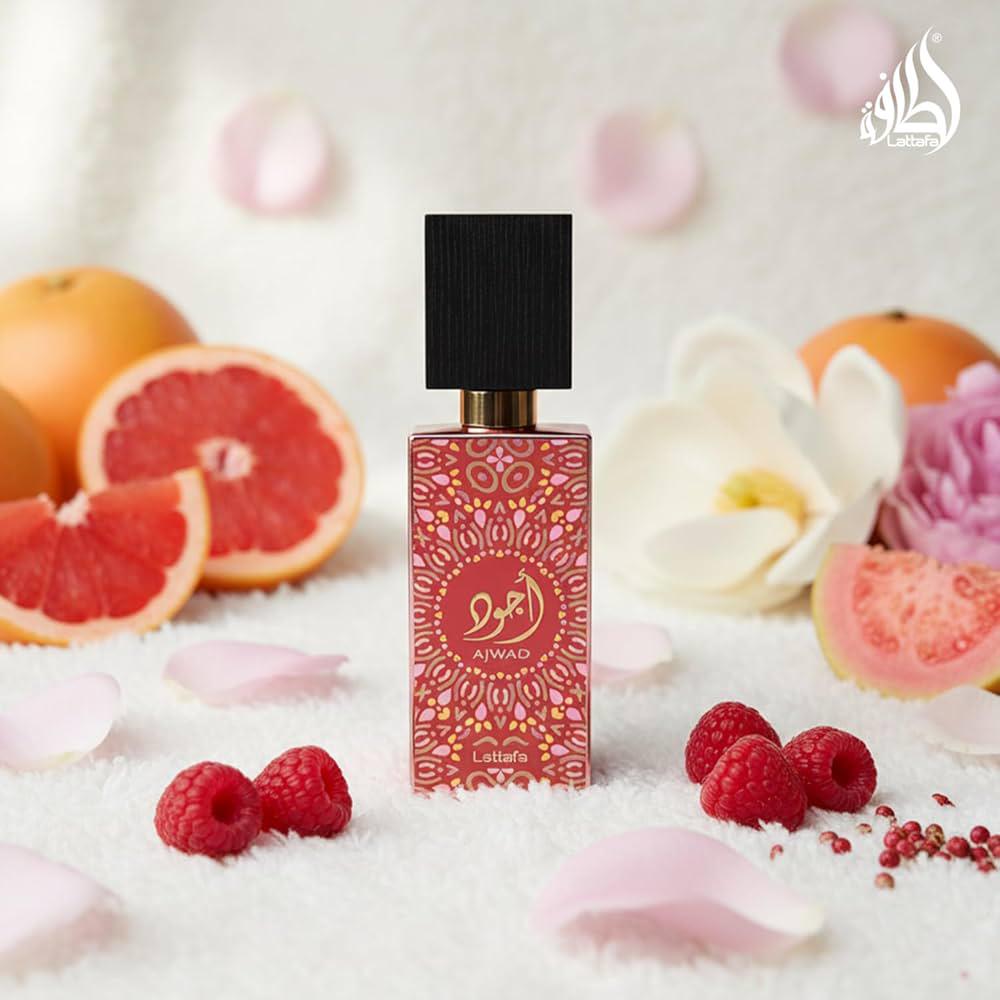 𝐋𝐀𝐓𝐓𝐀𝐅𝐀                      Ajwad Pink To Pink para mujer Eau de Parfum Spray, 60 ml PER27