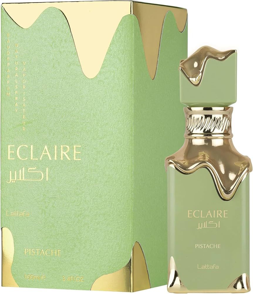 𝐋𝐀𝐓𝐓𝐀𝐅𝐀                     Eclaire Pistache  Eau de Parfum Spray, fragancia de larga duración para mujer, 100 ml                            PER15