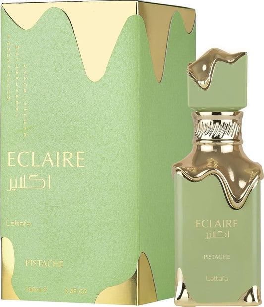 𝐋𝐀𝐓𝐓𝐀𝐅𝐀                     Eclaire Pistache  Eau de Parfum Spray, fragancia de larga duración para mujer, 100 ml                            PER15