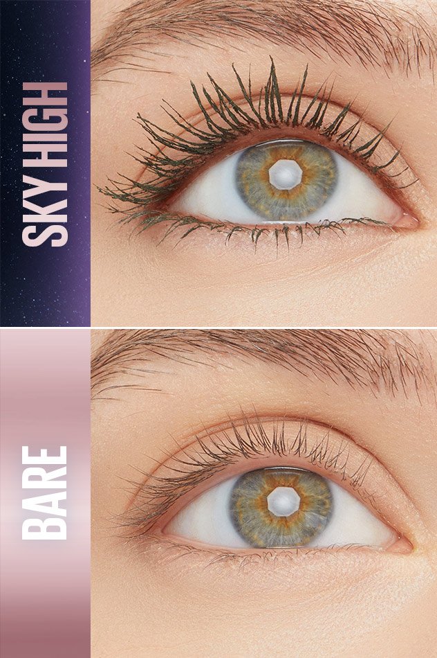 𝐌𝐀𝐘𝐁𝐄𝐋𝐋𝐈𝐍𝐄                         Máscara de pestañas lavable Sensational Sky High para alargar y dar volumen                                       May2