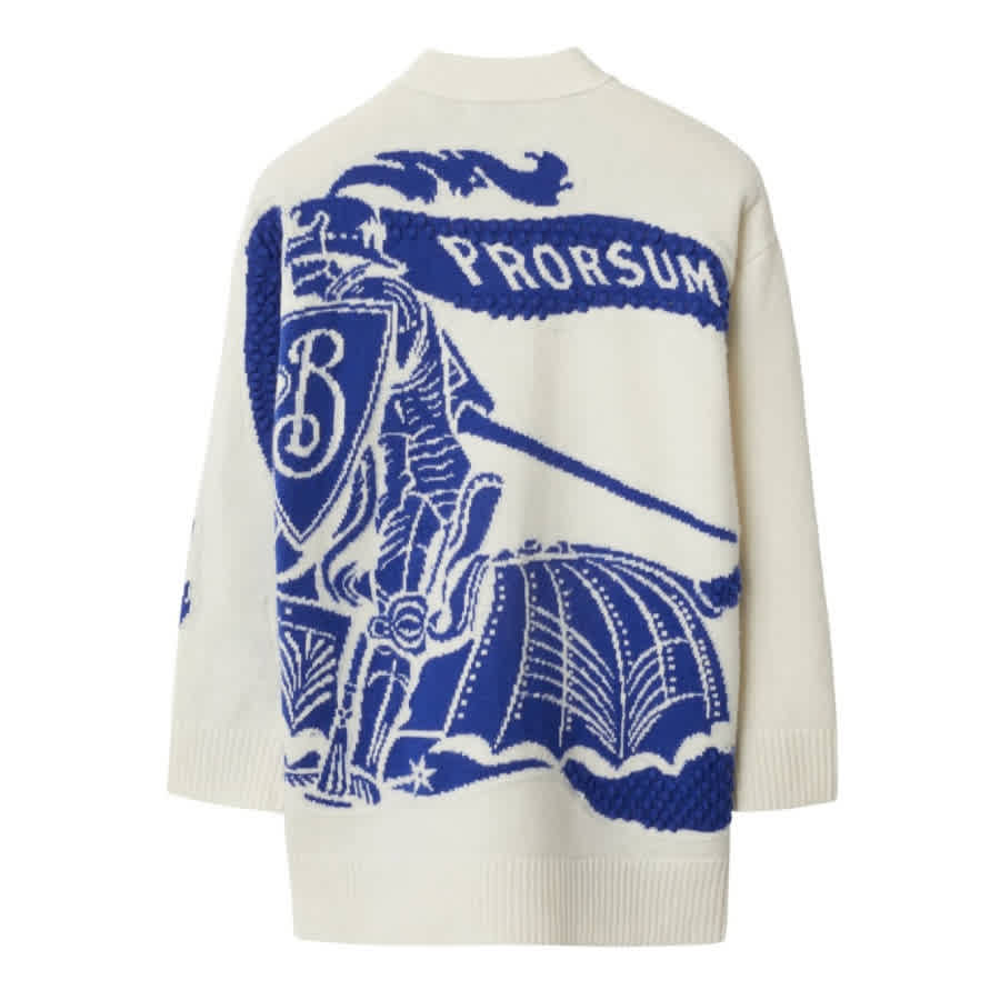 𝐁𝐔𝐑𝐁𝐄𝐑𝐑𝐘 ☑️            Cárdigan de punto intarsia de caballero ecuestre