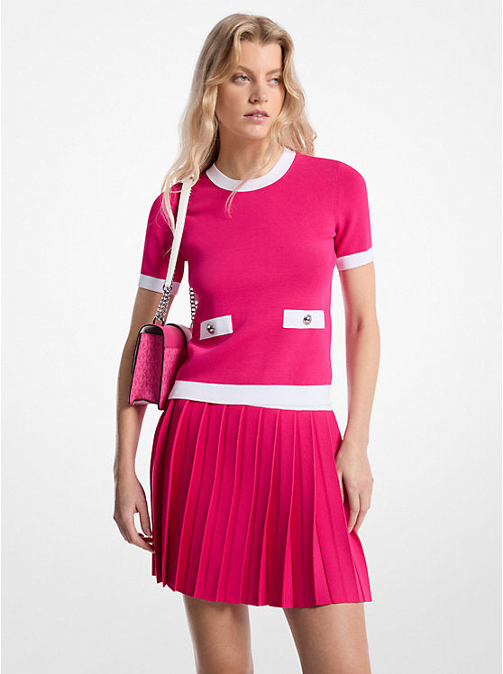 𝐌𝐈𝐂𝐇𝐀𝐄𝐋 𝐊𝐎𝐑𝐒                              Suéter de manga corta de punto elástico                            MK0024