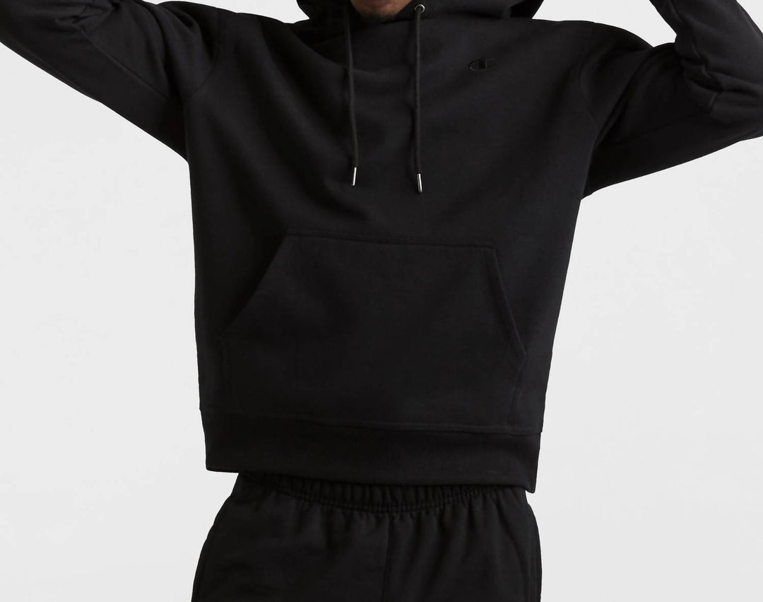 𝐂𝐇𝐀𝐌𝐏𝐈𝐎𝐍                          Sudadera con capucha de polar Powerblend para hombre con logotipo C en negro
MSM27