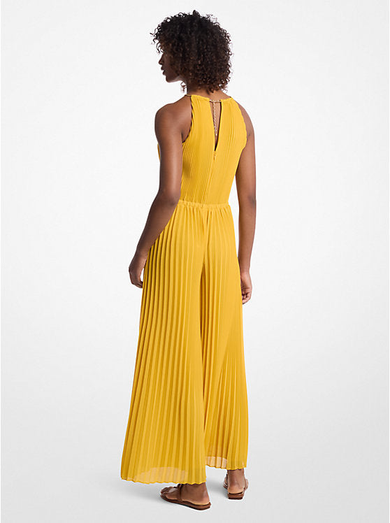 𝐌𝐈𝐂𝐇𝐀𝐄𝐋 𝐊𝐎𝐑𝐒                        Mono halter de georgette con adornos plisados MK0025