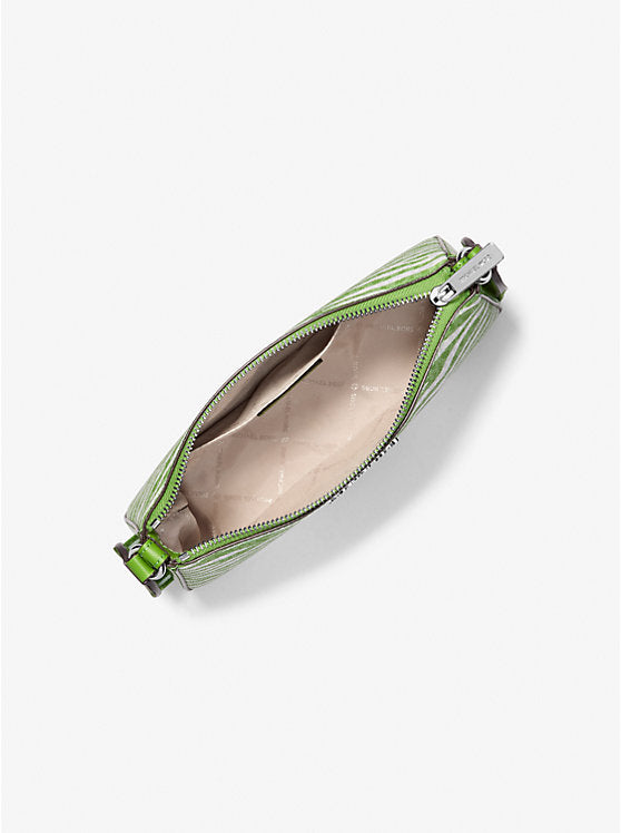 𝐌𝐈𝐂𝐇𝐀𝐄𝐋 𝐊𝐎𝐑𝐒                          Bolso bandolera mediano Jet Set de piel con estampado animal y logotipo, con estuche                          MK0015