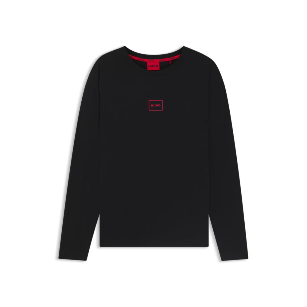 𝐁𝐎𝐒𝐒                                        Camiseta de algodón elástico con estampado de logotipo                          MSM74