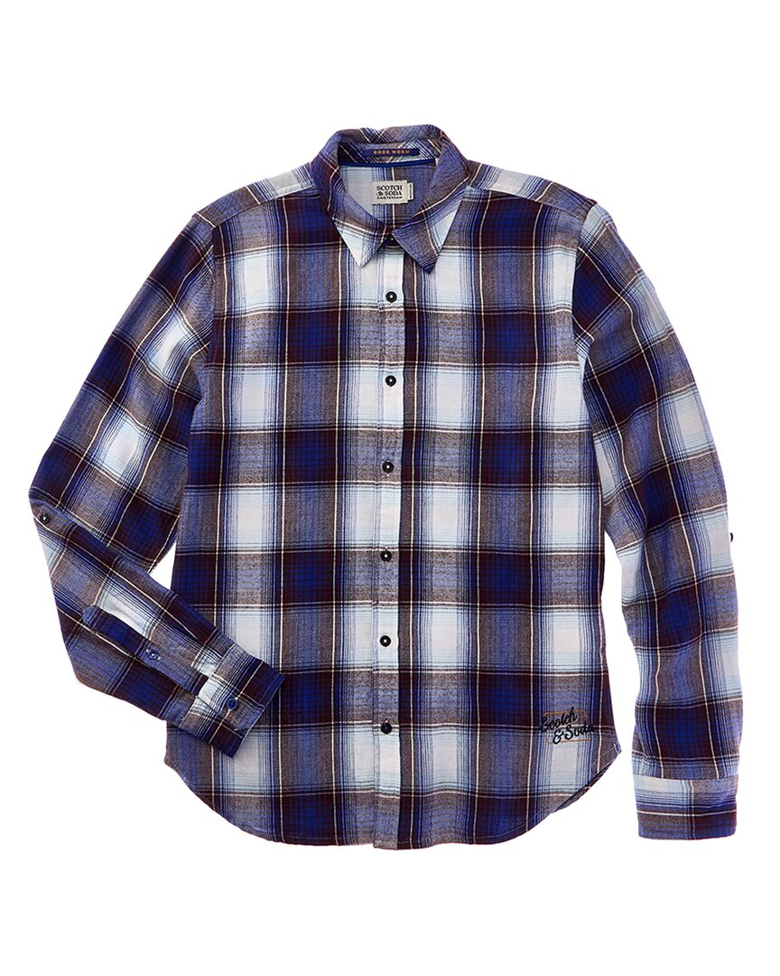 𝐒𝐂𝐎𝐓𝐂𝐇 & 𝐒𝐎𝐃𝐀                          Camisa de cuadros teñida en hilo de corte regular
MSM98