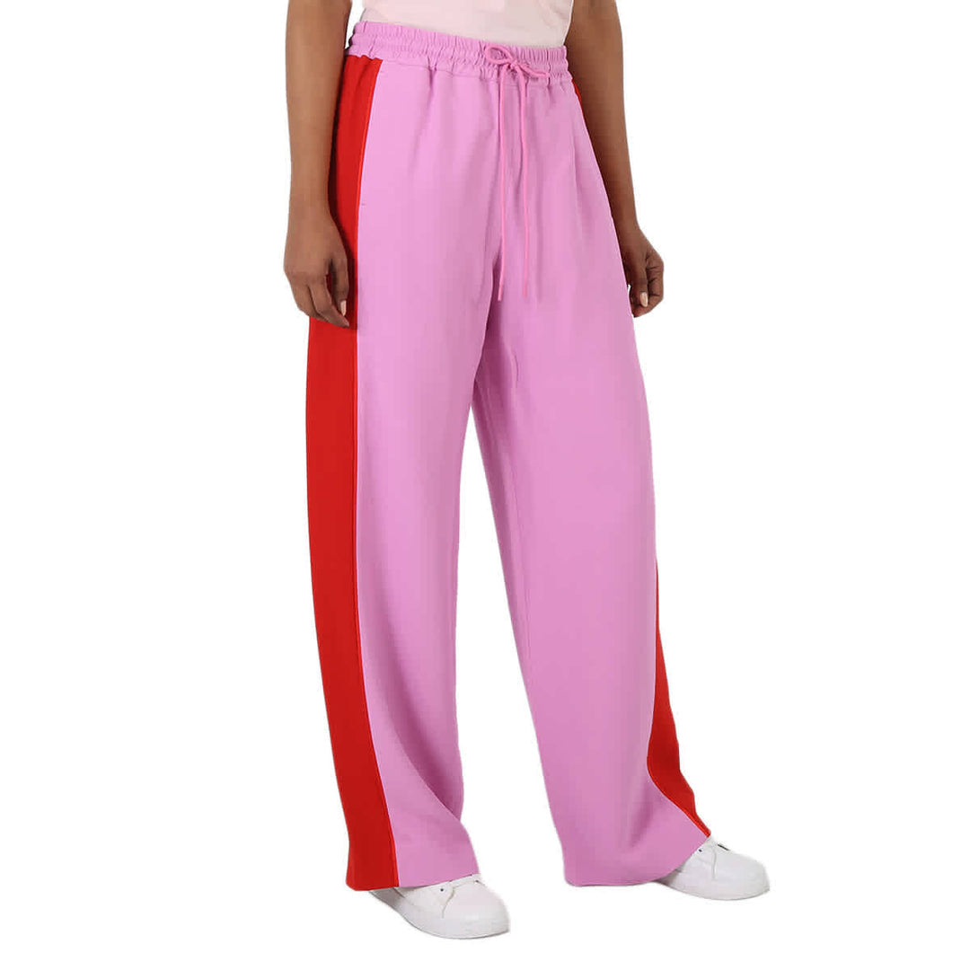 𝐁𝐔𝐑𝐁𝐄𝐑𝐑𝐘 ☑️        pantalones de chándal de pierna ancha con rayas laterales