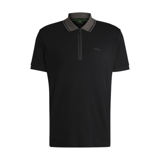𝐁𝐎𝐒𝐒                                       Polo de corte regular de algodón interlock con detalle de logotipo
MSM59