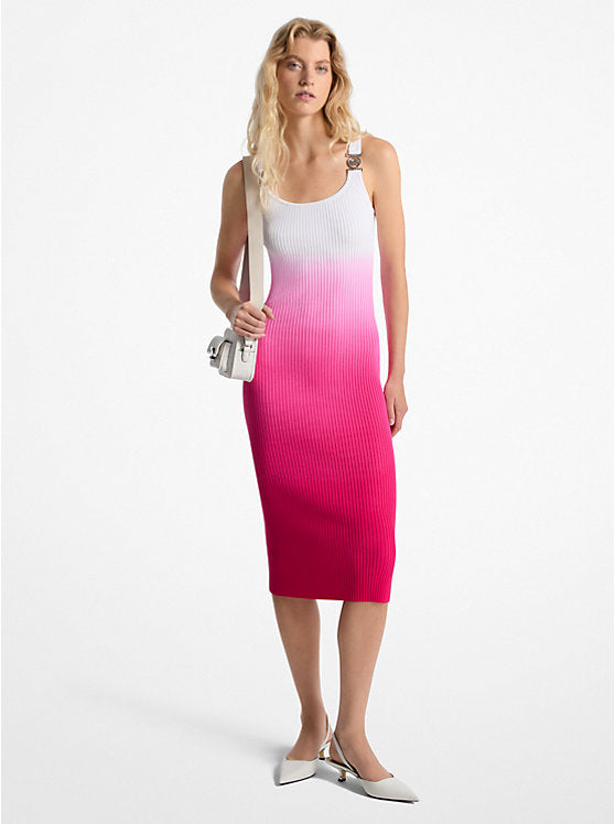 𝐌𝐈𝐂𝐇𝐀𝐄𝐋 𝐊𝐎𝐑𝐒                  Vestido de viscosa elástica acanalada ombré                     MK005