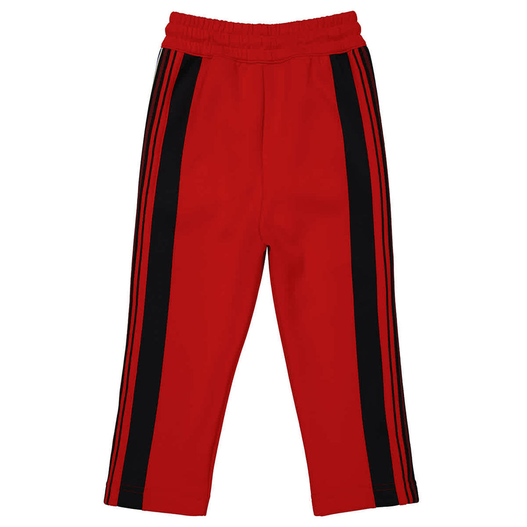 𝐁𝐔𝐑𝐁𝐄𝐑𝐑𝐘 ☑️           Pantalones deportivos de jersey elástico con monograma rojo brillante para niños