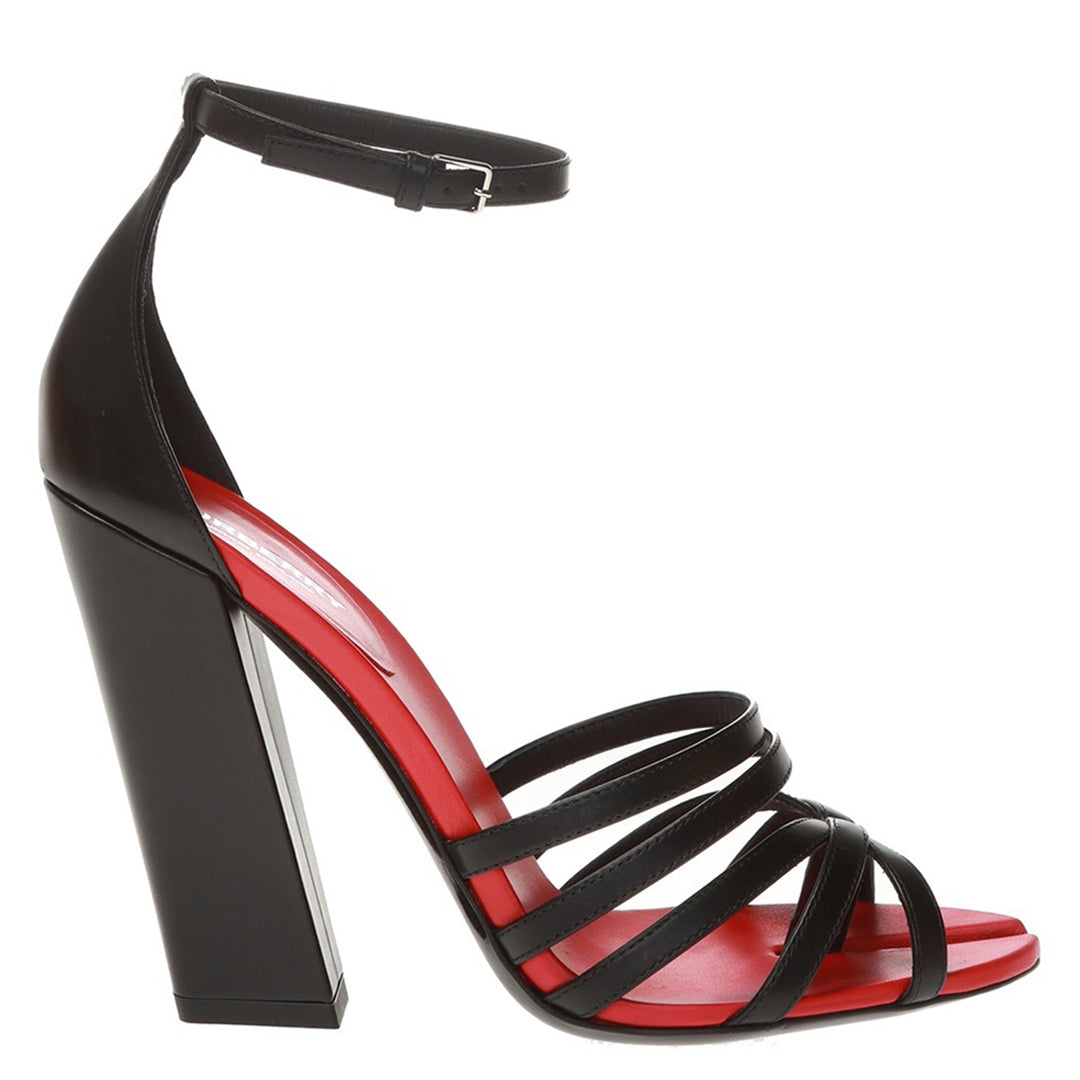 𝐁𝐔𝐑𝐁𝐄𝐑𝐑𝐘 ☑️              Sandalias de tira Hove de cuero con detalle de puntera dividida