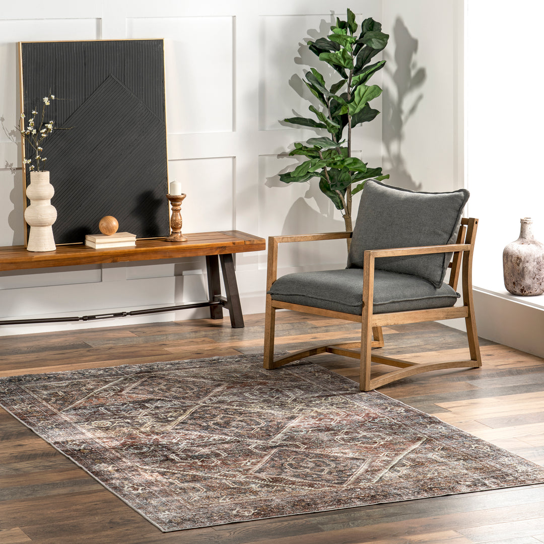 𝐍𝐔𝐋𝐎𝐎𝐌           Alfombra persa vintage Zofia lavable a máquina NU024