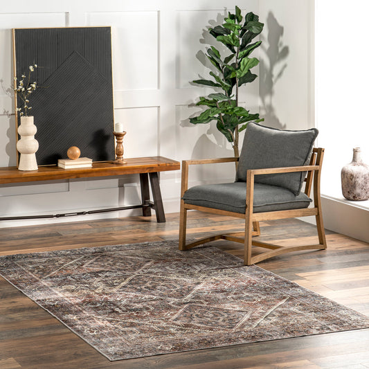 𝐍𝐔𝐋𝐎𝐎𝐌           Alfombra persa vintage Zofia lavable a máquina NU024