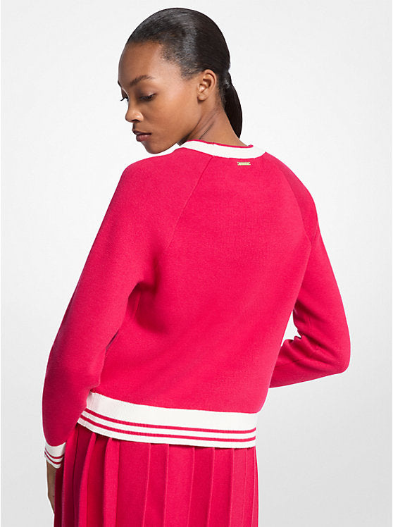 𝐌𝐈𝐂𝐇𝐀𝐄𝐋 𝐊𝐎𝐑𝐒    Suéter de mezcla de algodón con logotipo MK0058