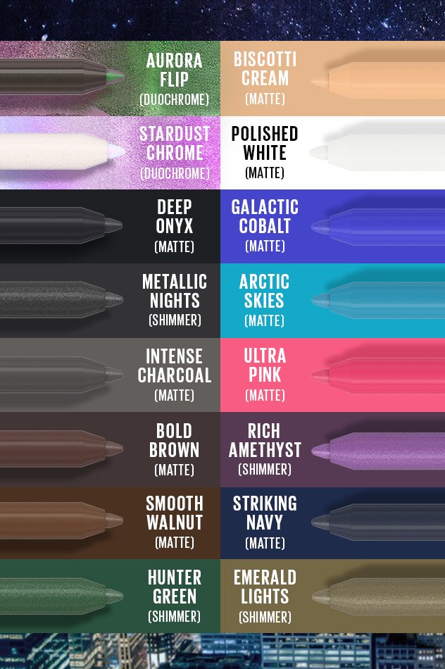 𝐌𝐀𝐘𝐁𝐄𝐋𝐋𝐈𝐍𝐄                          Lápiz delineador en gel a prueba de agua y de larga duración, afilable.
Duración del delineador: hasta 36 horas. Resistente a las manchas y a la decoloración.                            May11