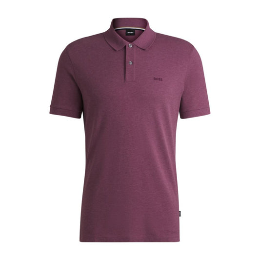 𝐁𝐎𝐒𝐒                                         Polo Pallas de piqué de algodón con detalles de logotipo
MSM69