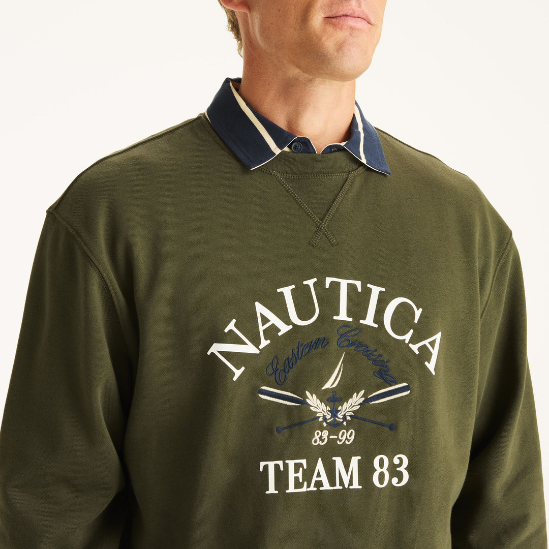 𝐍𝐀𝐔𝐓𝐈𝐂𝐀                          Sudadera de cuello redondo de polar para hombre
MSM23