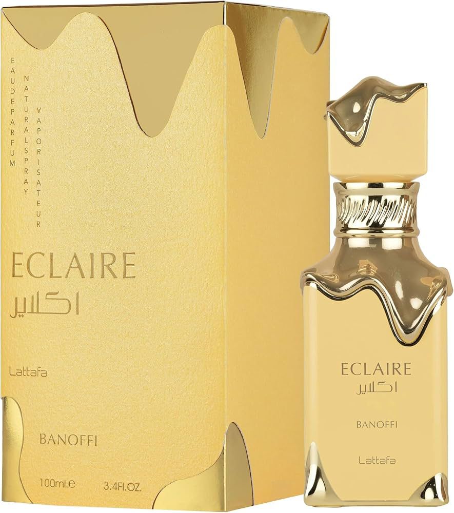 𝐋𝐀𝐓𝐓𝐀𝐅𝐀                     Eclaire Banoffi Eau de Parfum Spray fragancia de larga duración para mujeres, 3.4 onzas                      PER13