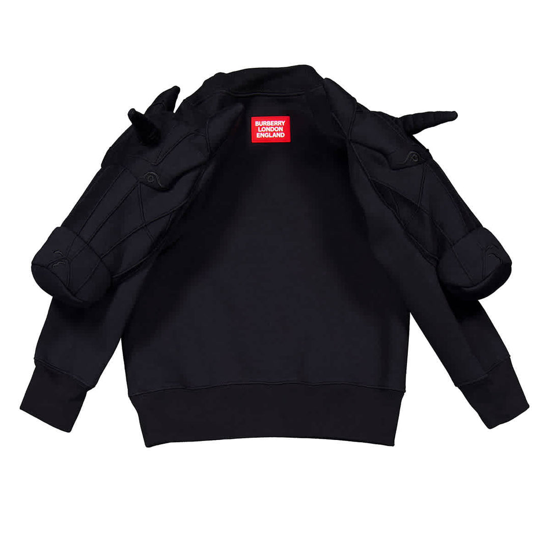 𝐁𝐔𝐑𝐁𝐄𝐑𝐑𝐘 ☑️            Sudadera infantil de algodón negro con unicornio 3D