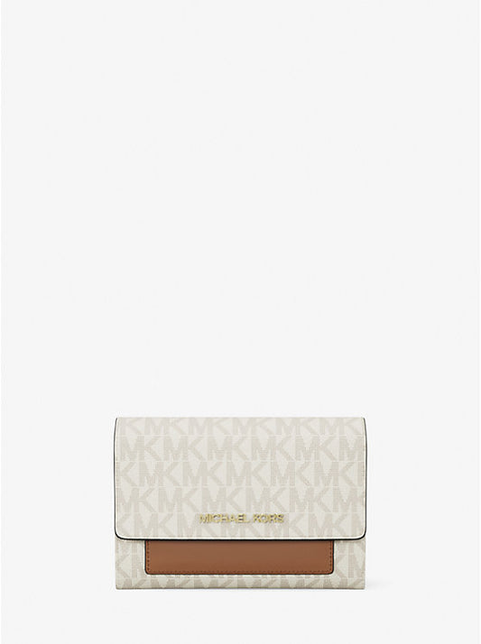 𝐌𝐈𝐂𝐇𝐀𝐄𝐋 𝐊𝐎𝐑𝐒  Cartera mediana 2 en 1 con el logotipo de Jet Set Signature      MK00103