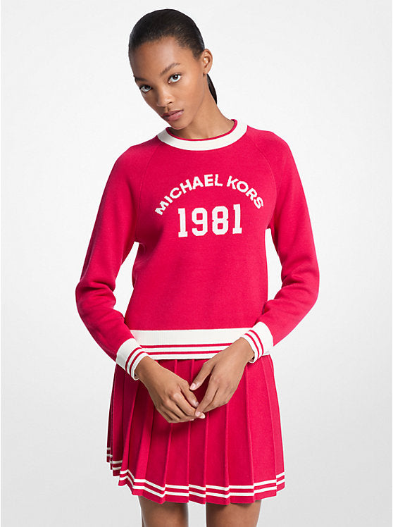 𝐌𝐈𝐂𝐇𝐀𝐄𝐋 𝐊𝐎𝐑𝐒    Suéter de mezcla de algodón con logotipo MK0058