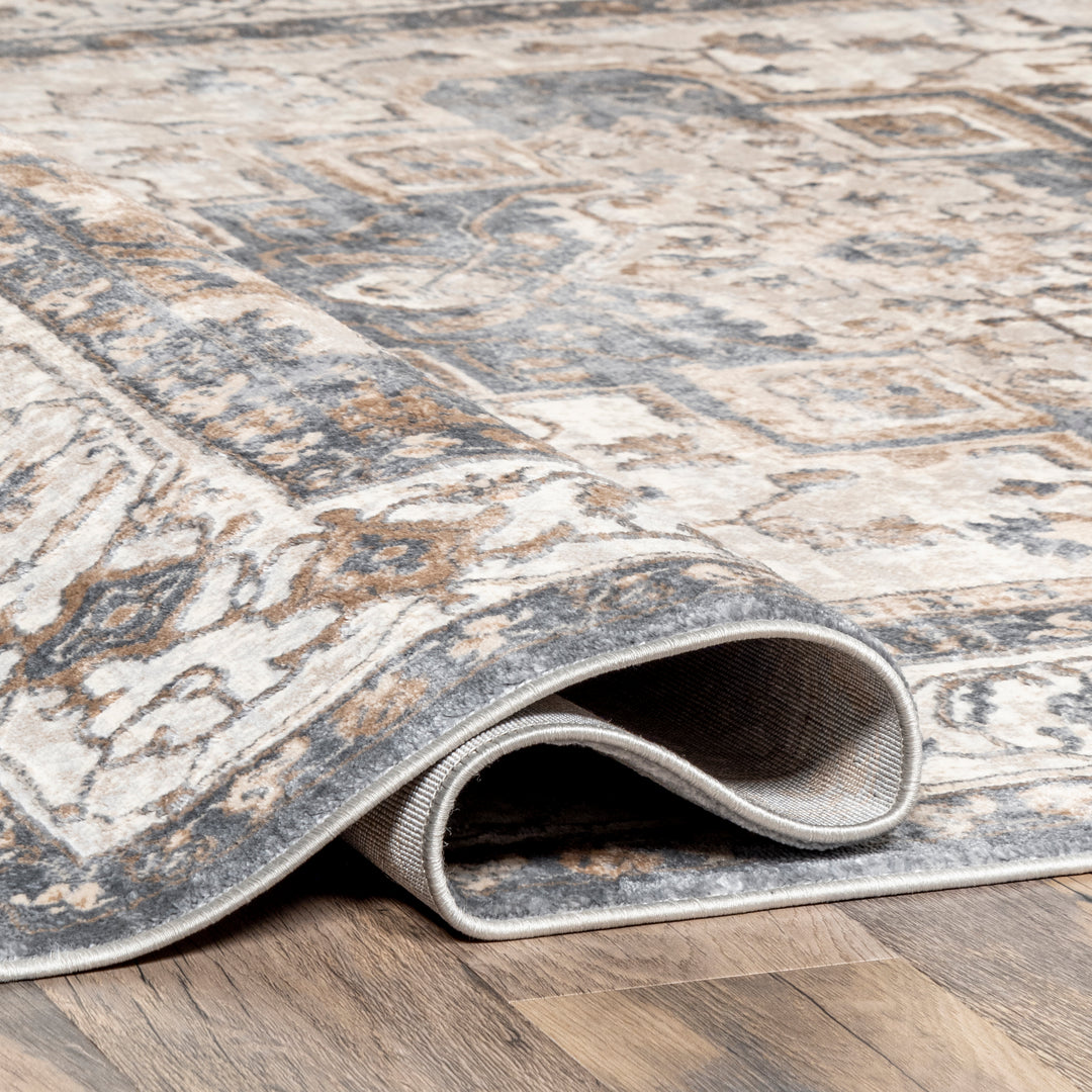 𝐍𝐔𝐋𝐎𝐎𝐌           Alfombra persa vintage con medallón
NU026