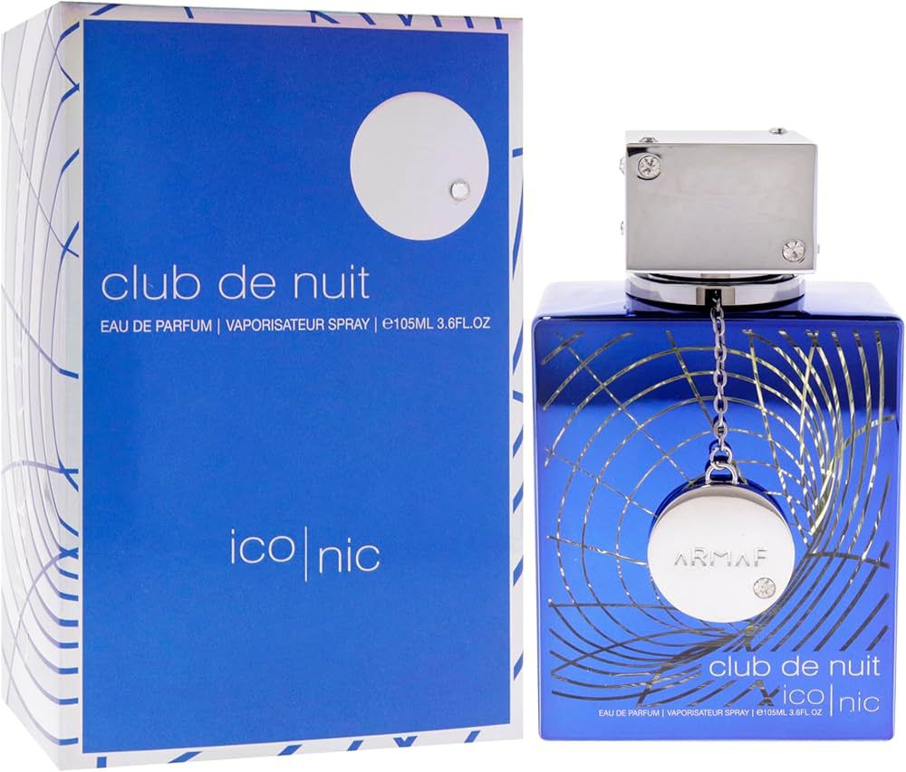 𝐀𝐑𝐌𝐀𝐅                            Club de Nuit Blue Iconic para hombre Eau de Parfum Spray, 3.6 onzas           PER16