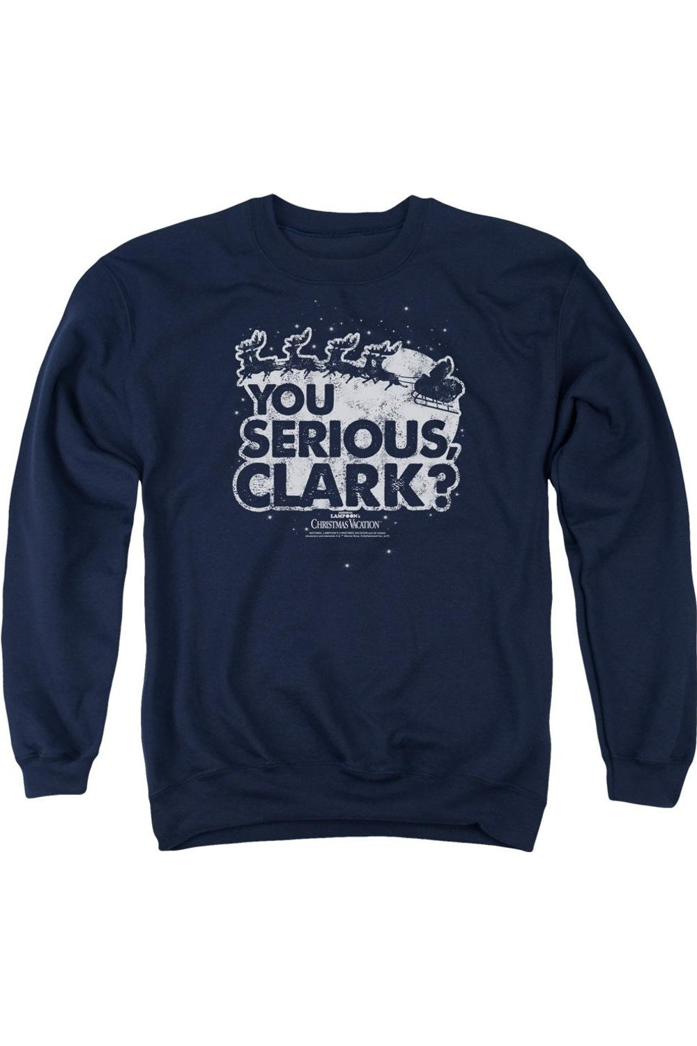 𝗚𝗜𝗟𝗗𝗔𝗡                     Sudadera de cuello redondo para adultos "You Serious Clark" de vacaciones navideñas                       NAV7