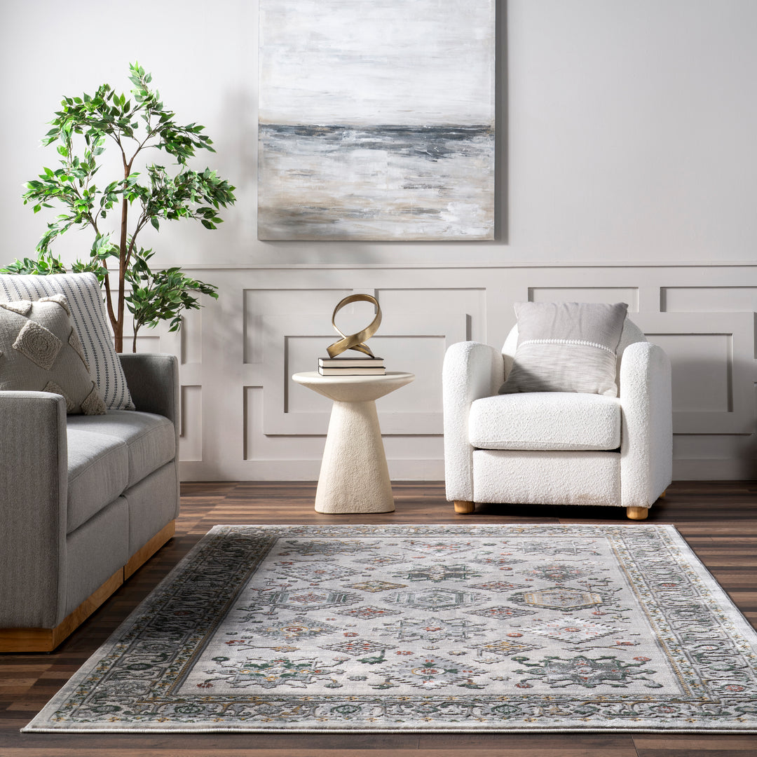 𝐍𝐔𝐋𝐎𝐎𝐌           Alfombra tradicional con borde Malinda        NU018