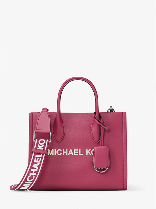 𝐌𝐈𝐂𝐇𝐀𝐄𝐋 𝐊𝐎𝐑𝐒     Bolso bandolera convertible Mirella pequeño de piel granulada             MK0051