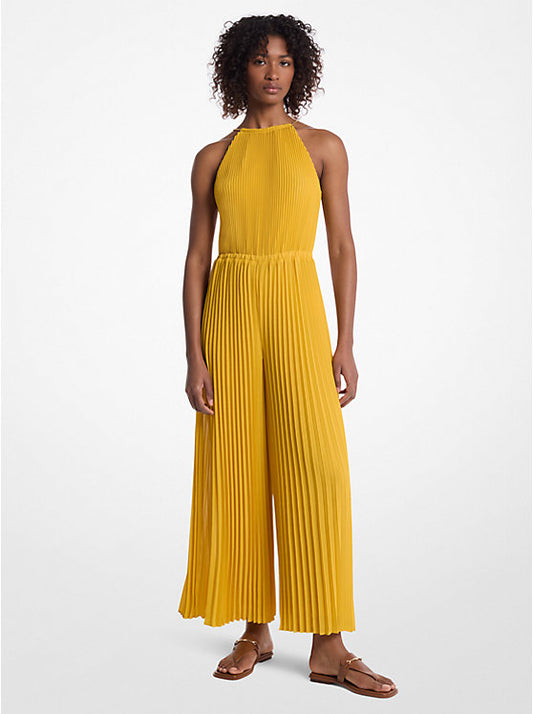 𝐌𝐈𝐂𝐇𝐀𝐄𝐋 𝐊𝐎𝐑𝐒                        Mono halter de georgette con adornos plisados MK0025