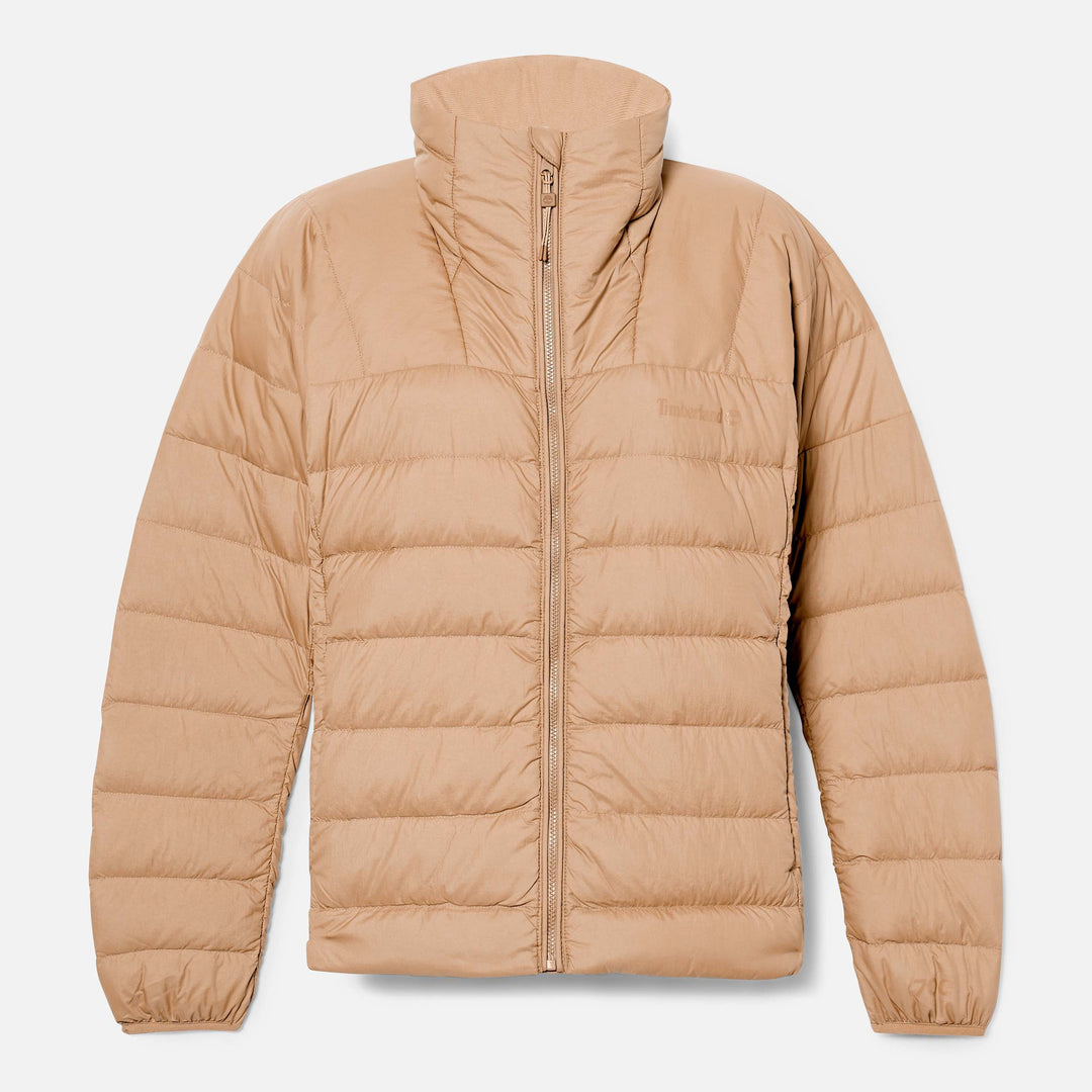 𝐓𝐈𝐌𝐁𝐄𝐑𝐋𝐀𝐍𝐃        Chaqueta ligera de plumón reciclado con cabeza de oso para mujer                     TIM26