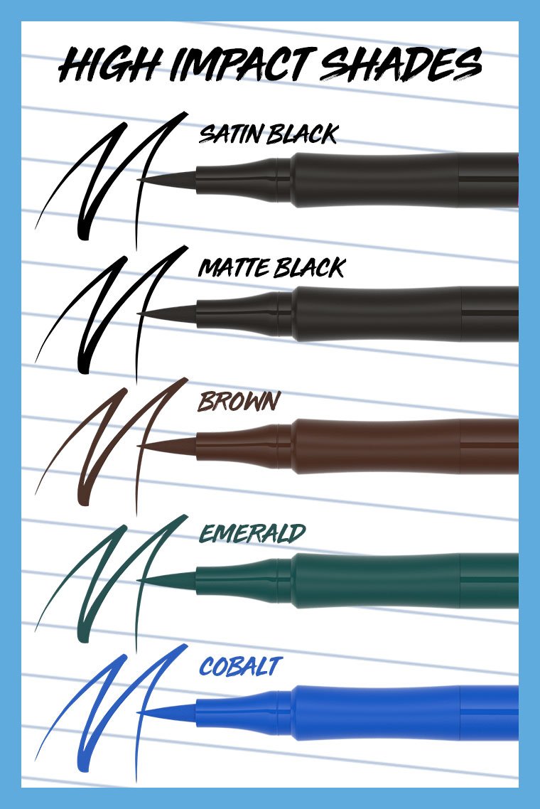 𝐌𝐀𝐘𝐁𝐄𝐋𝐋𝐈𝐍𝐄                         Maquillaje delineador de ojos líquido para todo el día                               May22