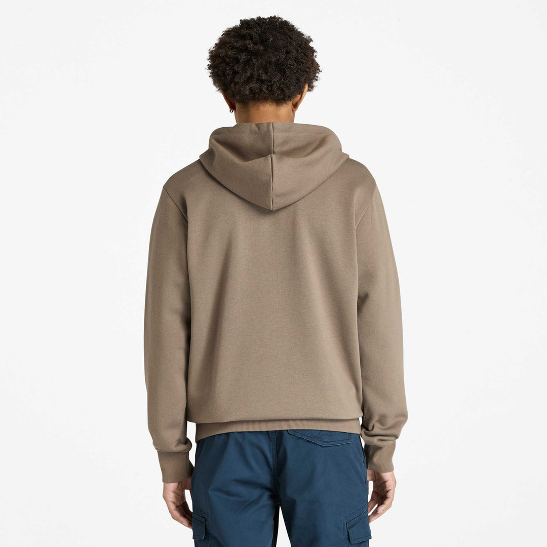 𝐓𝐈𝐌𝐁𝐄𝐑𝐋𝐀𝐍𝐃        Sudadera con capucha y cremallera cepillada en la espalda con logotipo de Oyster River para hombre TIM24