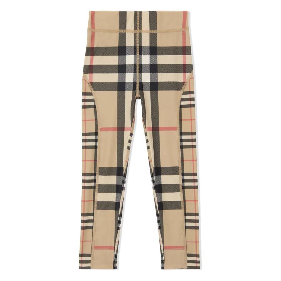 𝐁𝐔𝐑𝐁𝐄𝐑𝐑𝐘 ☑️              Leggings de cuadros en contraste para niños