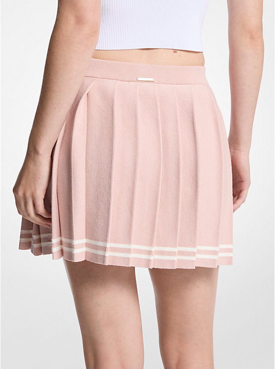 𝐌𝐈𝐂𝐇𝐀𝐄𝐋 𝐊𝐎𝐑𝐒     Falda plisada de mezcla de algodón               MK0065