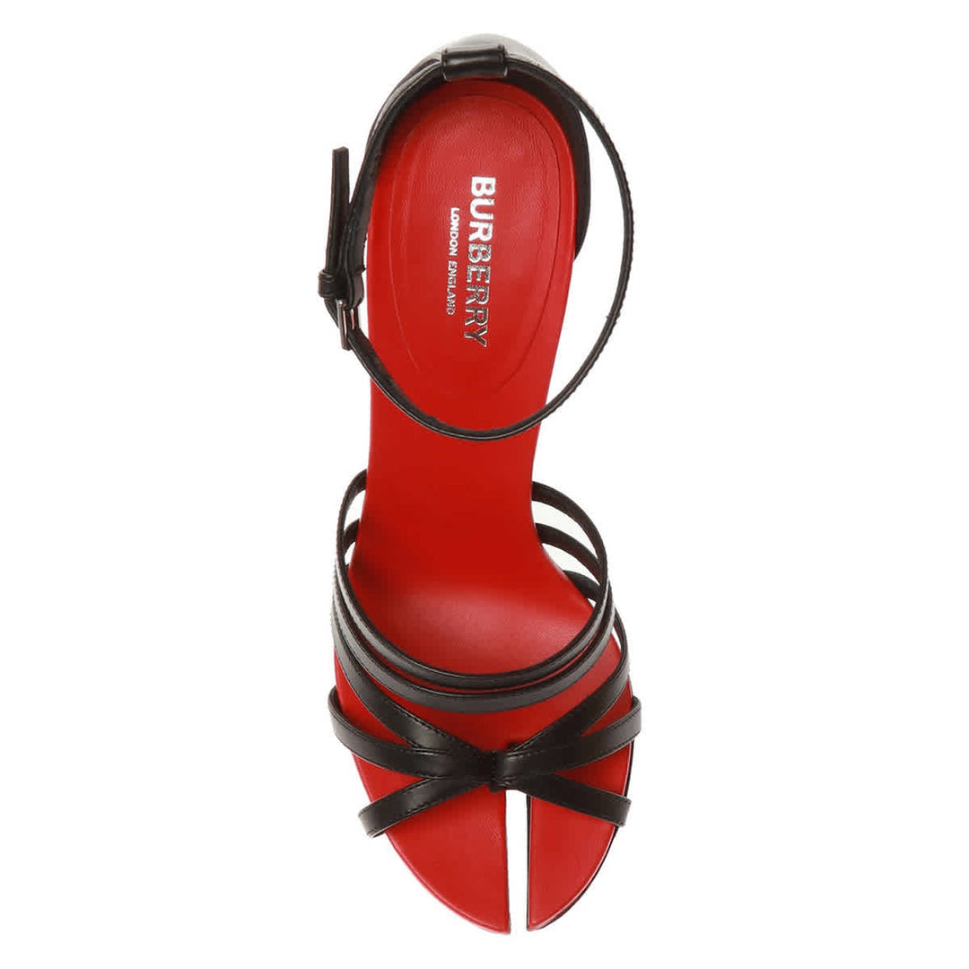 𝐁𝐔𝐑𝐁𝐄𝐑𝐑𝐘 ☑️              Sandalias de tira Hove de cuero con detalle de puntera dividida