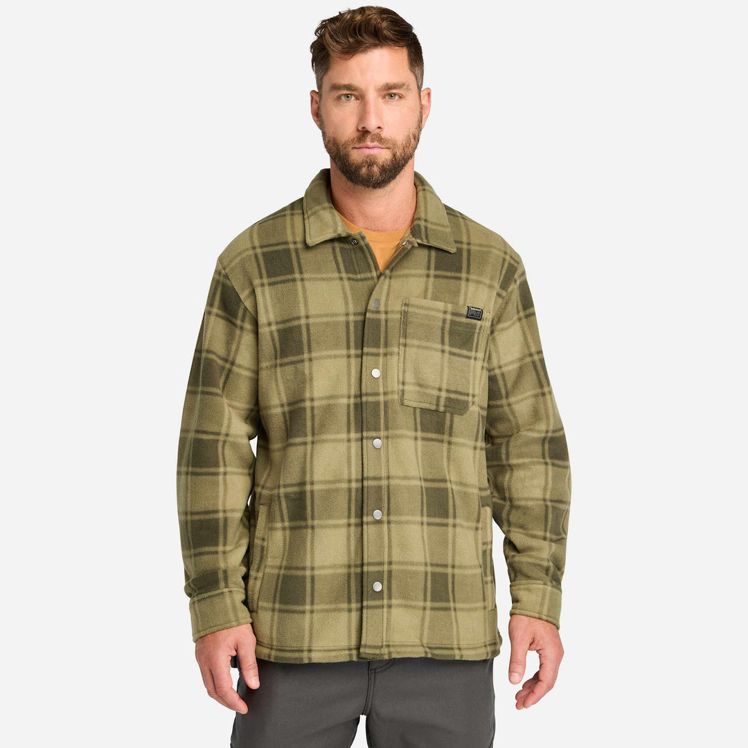 𝐓𝐈𝐌𝐁𝐄𝐑𝐋𝐀𝐍𝐃            Camisa polar gruesa a cuadros Pro Gritman para hombre                          TIM39