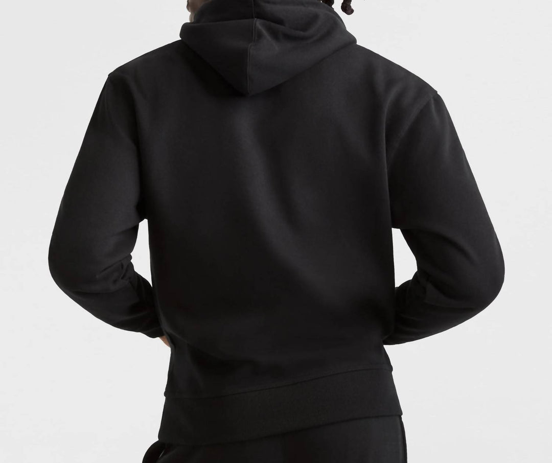 𝐂𝐇𝐀𝐌𝐏𝐈𝐎𝐍                          Sudadera con capucha de polar Powerblend para hombre con logotipo C en negro
MSM27