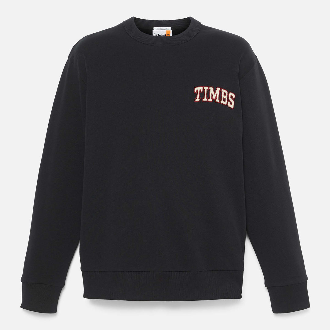 𝐓𝐈𝐌𝐁𝐄𝐑𝐋𝐀𝐍𝐃        Sudadera de cuello redondo con estampado de timbs frontales para hombre  TIM31