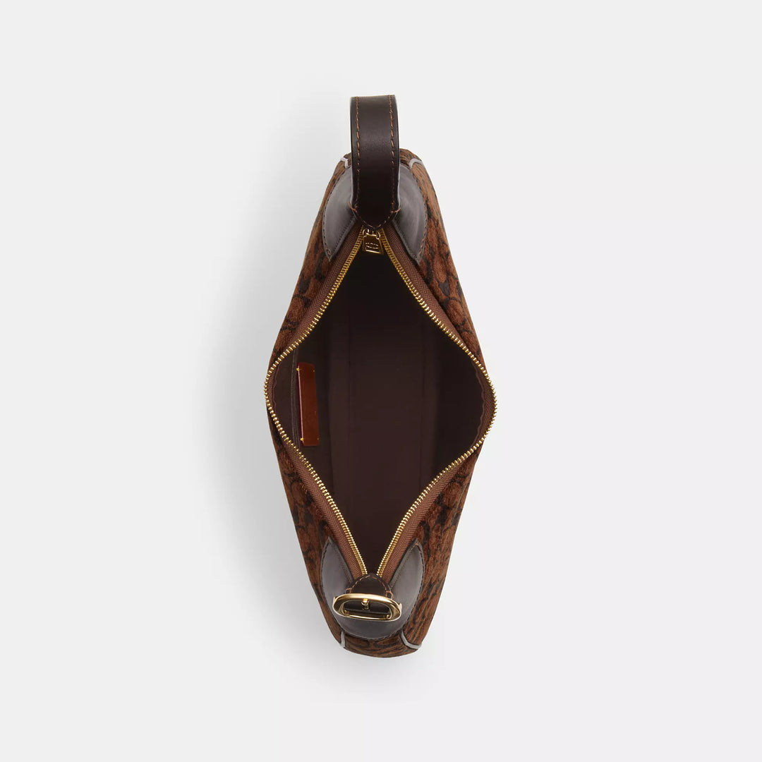 𝐂𝐎𝐀𝐂𝐇                     Bolso de hombro Ella en chenilla de la firma CO0012