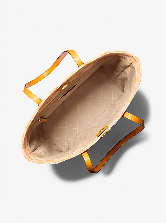 𝐌𝐈𝐂𝐇𝐀𝐄𝐋 𝐊𝐎𝐑𝐒     Bolso tote Vincent grande con logotipo en jacquard y tarjetero MK0070