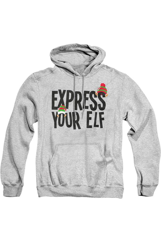 𝗚𝗜𝗟𝗗𝗔𝗡                     Sudadera unisex con capucha para adultos "Expresa tu duende navideño"                       NAV5