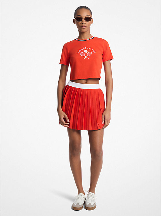 𝐌𝐈𝐂𝐇𝐀𝐄𝐋 𝐊𝐎𝐑𝐒                               Falda plisada de punto elástico                           MK0023