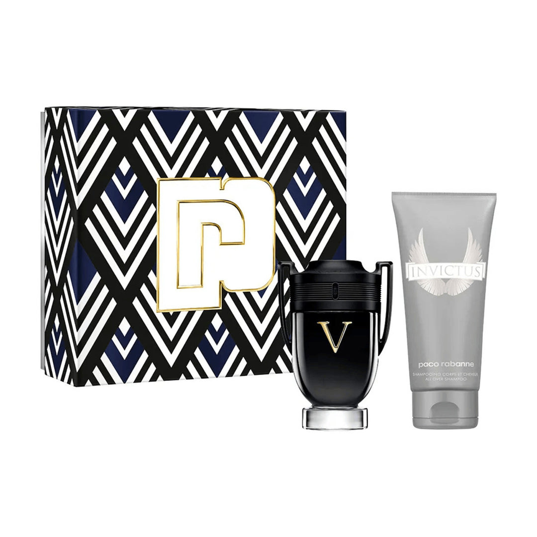 𝐏𝐀𝐂𝐎 𝐑𝐀𝐁𝐀𝐀𝐍𝐄                   Invictus Victory - Set de 2 piezas para hombre: 1,7 ml de Eau de Parfum Spray Extreme + 3,4 ml de Champú para todo el cuerpo